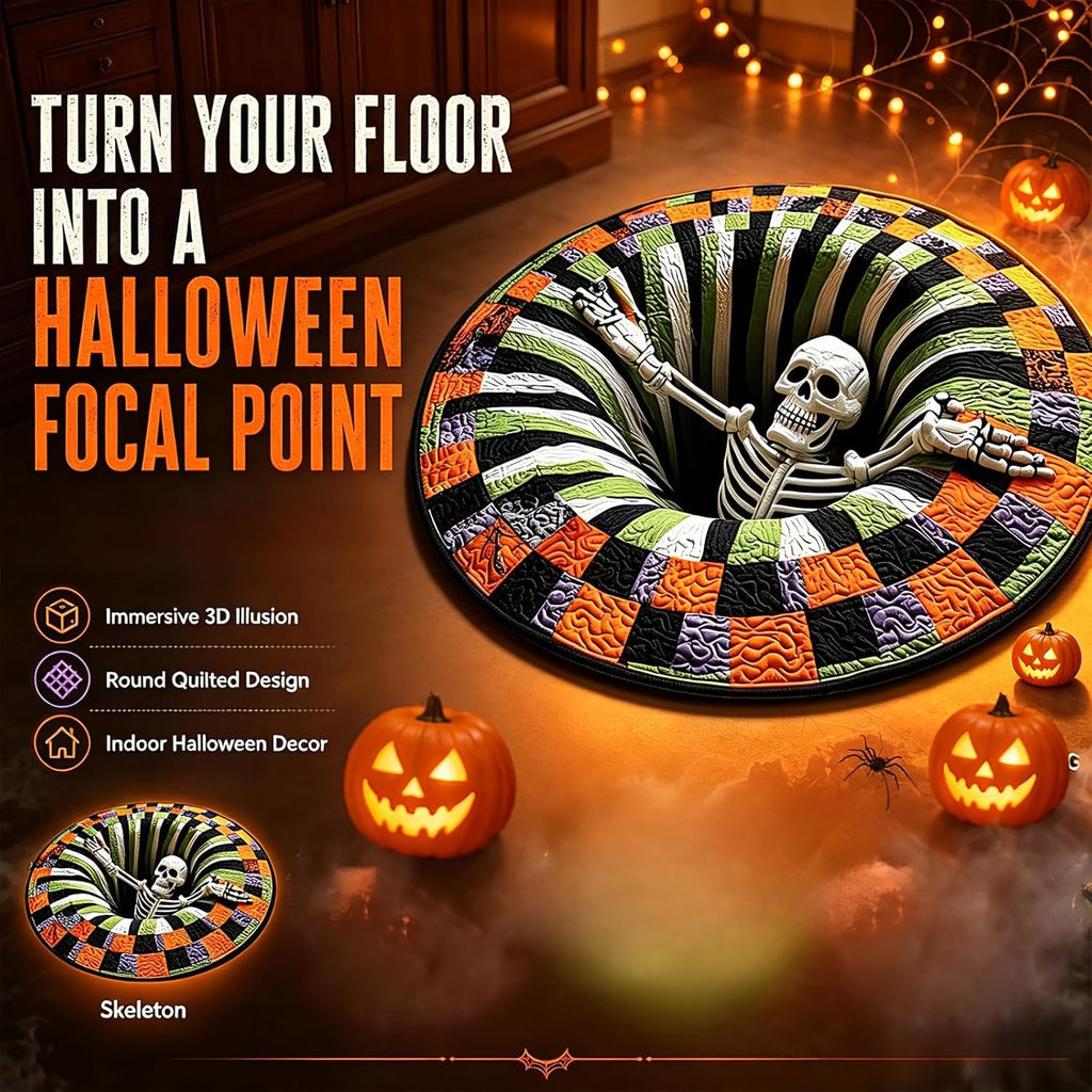 3D Halloween Rugs, Halloween 3D Rugs Optical Illusion 24In